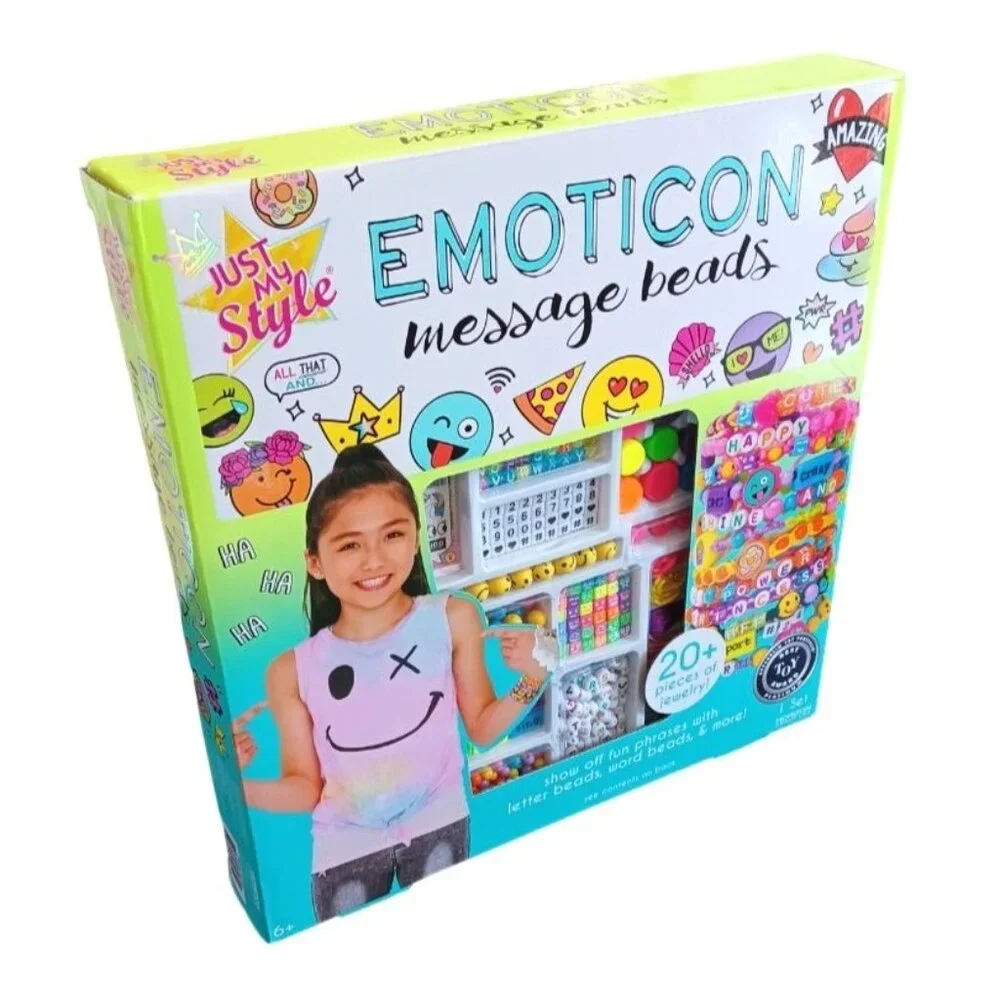 Just My Style Emoticon Message Beads Kit For DIY Jewelry Making With 20+ Pieces - Picture 1 of 8